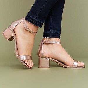Lane Bryant Rose Gold Block Heels